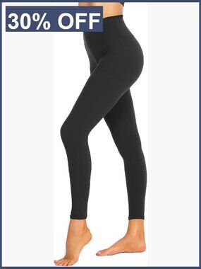 High Waisted Tummy Control Leggings, Soft Opaque Workout Pants, 26" Inseam